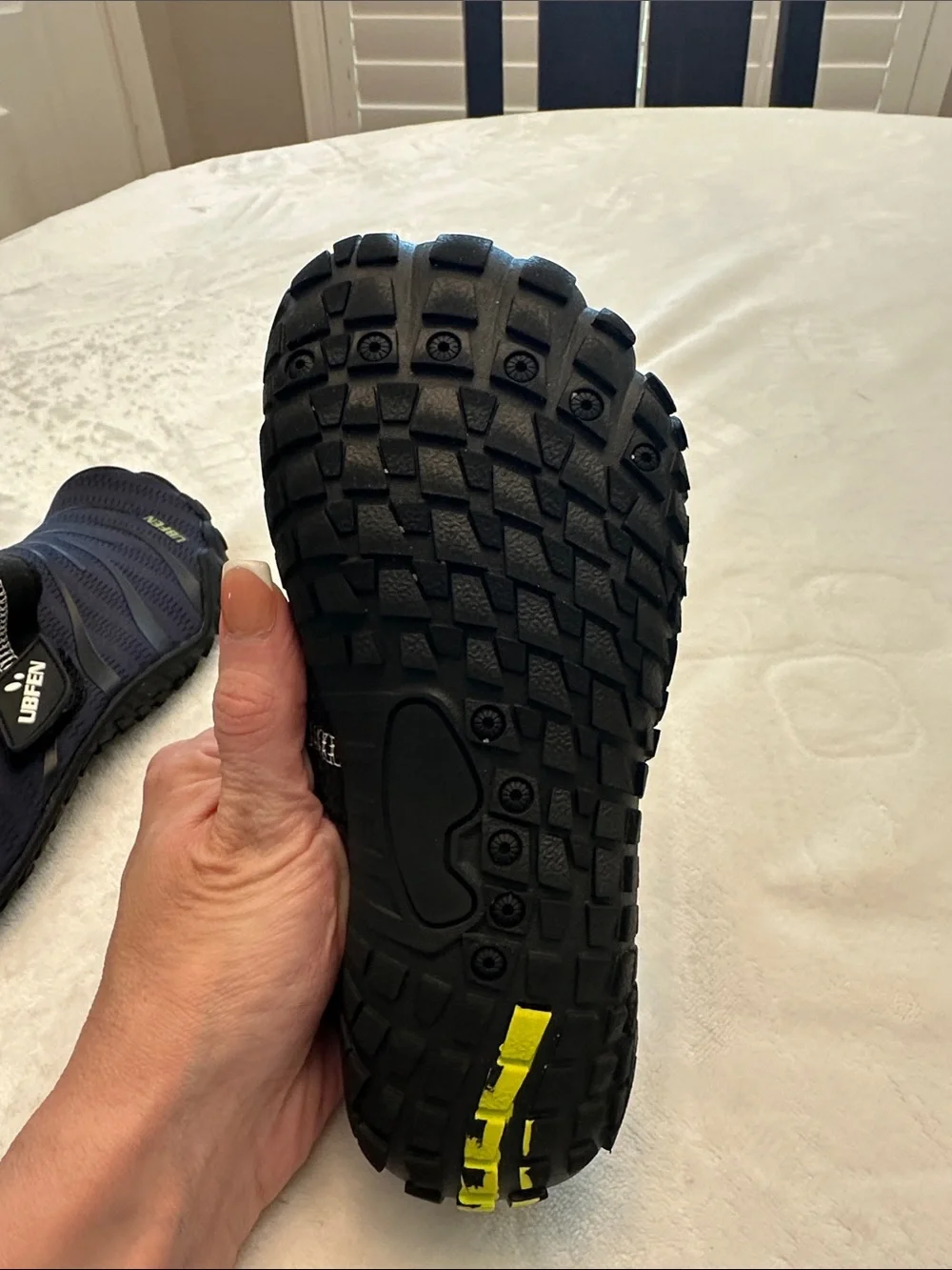 Kids' Navy Water Shoes with Hook-and-Loop Strap-Size 12